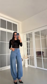 Mavi Ayarlanabilir Paçalı Tencel Denim Jean GAUS-02007GAUSDENİM PANTOLONGAUS-02007