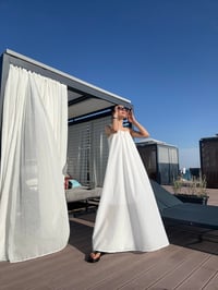 Mels Beyaz Astarlı Sırt Dekolteli Elbise GausELBİSEGU008309