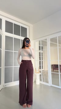 Mürdüm Yıkamalı Tencel Denim Pantolon GAUS-01786GAUSDENİM PANTOLONGAUS-01786