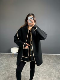 Siyah Pinterest Tasarım Ceket GausCEKETGU002729
