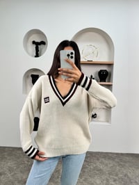 Hola Taş V Yaka Muadil Örme KazakGausKAZAKGU009013
