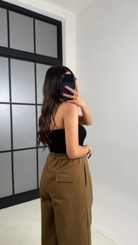 Yağ Yeşili Gömlek Beli Lastikli Pantolon İthal Kumaş Takım GAUS-00799GAUSSuitsGAUS-00799