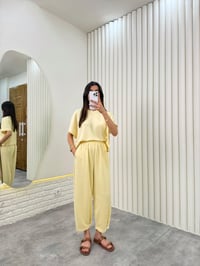 Sarı Balon Pantolon Modal Kumaş İkili Takım Gaus00320GausTAKIMGU1001737