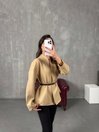 Vita Camel Kemerli Kaşe CeketGausCEKETGU100465