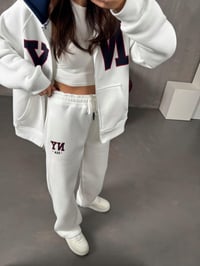 Daniel Beyaz Kapüşonlu Üç İplik Şardonlu Muadil Eşofman TakımGausTAKIMGU00904362