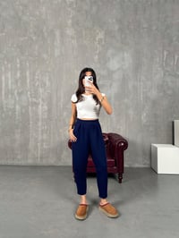 Weld Lacivert Arkası Lastikli Cepli Harem PantolonGausPANTOLONGU00903786