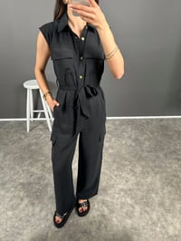 ORJ BRS Siyah Kemerli Uzun TulumGausTULUMGU008156