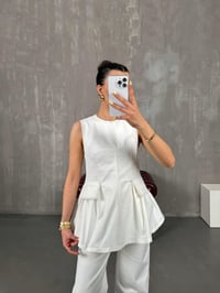 Beyaz Kırışık Tensel Takım BYZ01GausTAKIMGU1001252