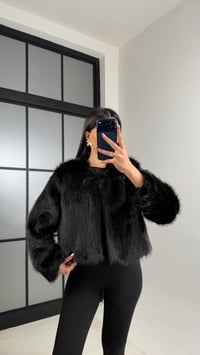 Siyah Astarlı Muadil Crop Kürk GAUS-01103GAUSCEKETGAUS-01103