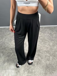 Anja Siyah Pike Modal Kumaş PantolonGausPANTOLONGU007166