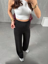 Rafel Siyah Oys Model Rahat PantolonGausPANTOLONGU100286