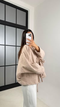 Taş Kırçıllı Astarlı Önden Bağlamalı Premium Ceket GAUS-00512GAUS السترات  GAUS-00512