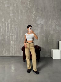 Romeo ZR Model Bej Kadife PantolonGausPANTOLONGU00903851