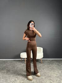 Lana Kahverengi İspanyol Paça İkili TakımGausTAKIMGU004221