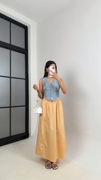 Somon Beli Lastikli Cepli Poplin Etek Gaus00485GausETEKGU1002139