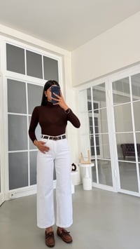 Beyaz ZR Model Kemerli Jean GAUS-02071GAUSPANTOLONGAUS-02071