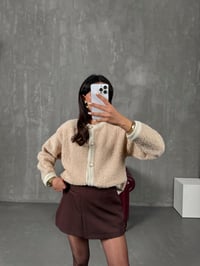 Jose Krem MD Düğmeli Teddy Peluş HırkaGausHIRKAGU100228