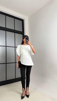 Beyaz Balon Kol Bluz GAUS-01126GAUSBLUZGAUS-01126