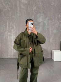 Yeşil Gabardin Kuşaklı Takım Gaus0008GausTAKIMGU100999