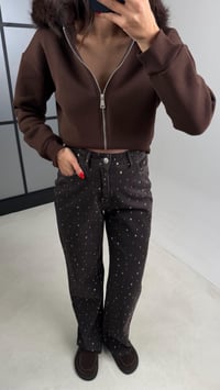 Acı Kahve Full Taş İşlemli Muadil Premium Jean GAUS-00965 GAUS-00972GAUSDENİM PANTOLONGAUS-00972