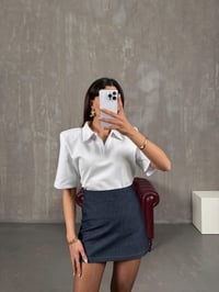 Pola Beyaz Büyük Vatkalı Polo Yaka TshirtGausTSHIRTGU100643