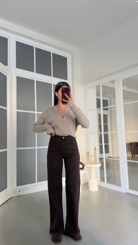 Acı Kahve MD Muadil Geniş Paçalı Jean GAUS-02081GAUSDENİM PANTOLONGAUS-02081