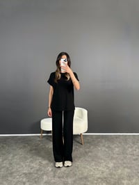 Gabby Siyah  Modal Kumaş İkili TakımGausTAKIMGU004740