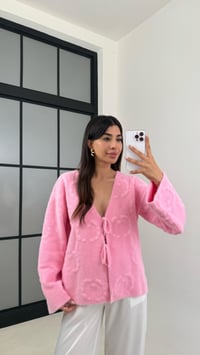 Pembe Önü Bağlamalı Premium Sakallı Hırka GAUS-0092GAUSHIRKAGAUS-0092