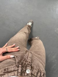 Ricco Yıkamalı Vizon Wide Leg JeanGausDENİM PANTOLONGU100339