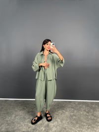 PRY Haki Premium Tensel Pantolon Gömlek TakımGausTAKIMGU008509