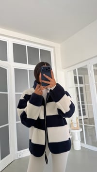 Lacivert Şeritli Polar Sweatshirt GAUS-01908GAUSSweatshirtGAUS-01908