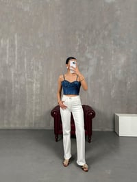 Ekru Straight Jean Gaus00016GausDENİM PANTOLONGU1001020