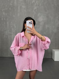 Ole Pembe Oversize GömlekGausGÖMLEKGU100789