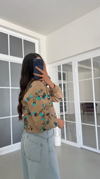 Camel Payet Nakışlı Astarlı Bomber Ceket GAUS-01934GAUSJacketsGAUS-01934