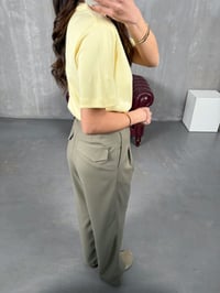 Rigal Haki Ön Düğme Detaylı Kumaş PantolonGausPANTOLONGU100752