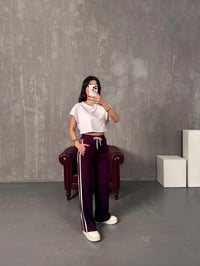 Faus Bordo Şeritli Modal Eşofman AltıGausEŞOFMANGU00904229