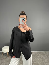 Siyah Düşük Omuz GömlekGausGÖMLEKGU007193