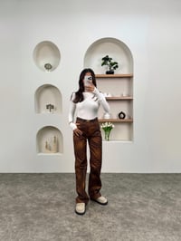 Vero Kahve Desenli Yıkama Kaplamalı PantolonGausPANTOLONGU00903739