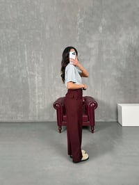 Rigal Bordo Ön Düğme Detaylı Kumaş PantolonGausPANTOLONGU100749