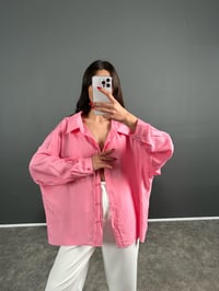 Li Pembe Oversize Salaş Premium GömlekGausGÖMLEKGU007180