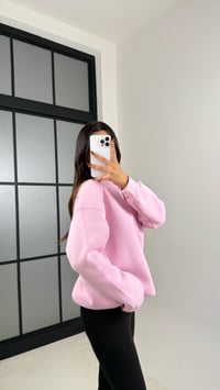 Pembe Şardonlu Basic Sweatshirt GAUS-00219GAUSالسويت شيرت GAUS-00219