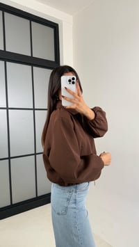 Acı Kahve Astarlı Cepli Duble Kumaş Bomber Ceket GAUS-00155GAUSCEKETGAUS-00155