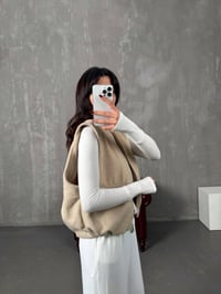 Exer Bej Fermuarlı Astarlı Kaşe YelekGausYELEKGU10036