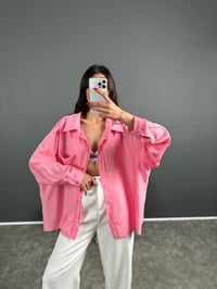 Li Pembe Oversize Salaş Premium GömlekGausGÖMLEKGU007180