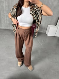 SVN Kahve Kumaş Palazzo PantolonGausPANTOLONGU00904043