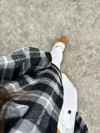 Raga Gri Kareli Kaşe Oduncu Oversize GömlekGausGÖMLEKGU00903662