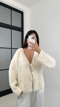 Ekru Önü Bağlamalı Premium Sakallı Hırka GAUS-0092GAUSHIRKAGAUS-0092