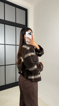 Acı Kahve Ekoseli Astarlı Yumuşak Dokulu Mont GAUS-00580GAUSMONTGAUS-00580