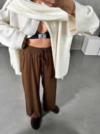 Sima Kahve Beli Lastikli Ayrobin PantolonGausPANTOLONGU00903859