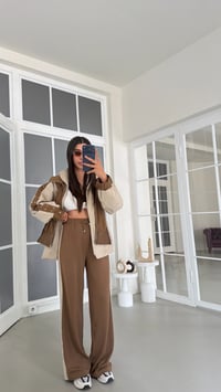 Kahve TWS Model Brode Detaylı Tasarım Takım GAUS-01970GAUSSuitsGAUS-01970